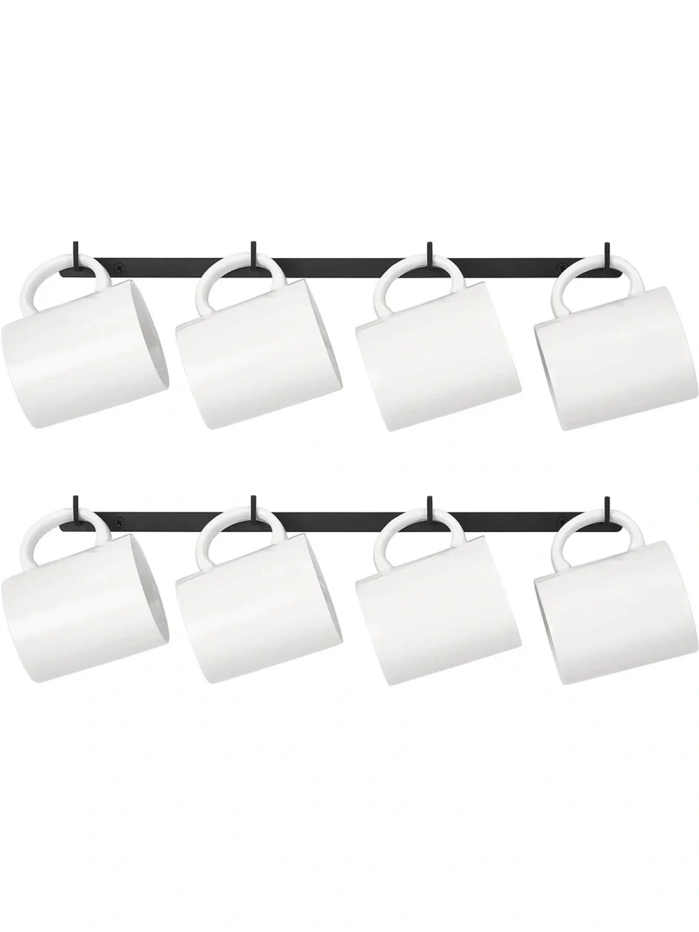 2x black wall hooks